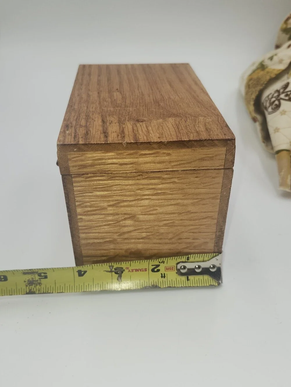 Vintage wood Cat Recipe Box kitchen carved old decor box